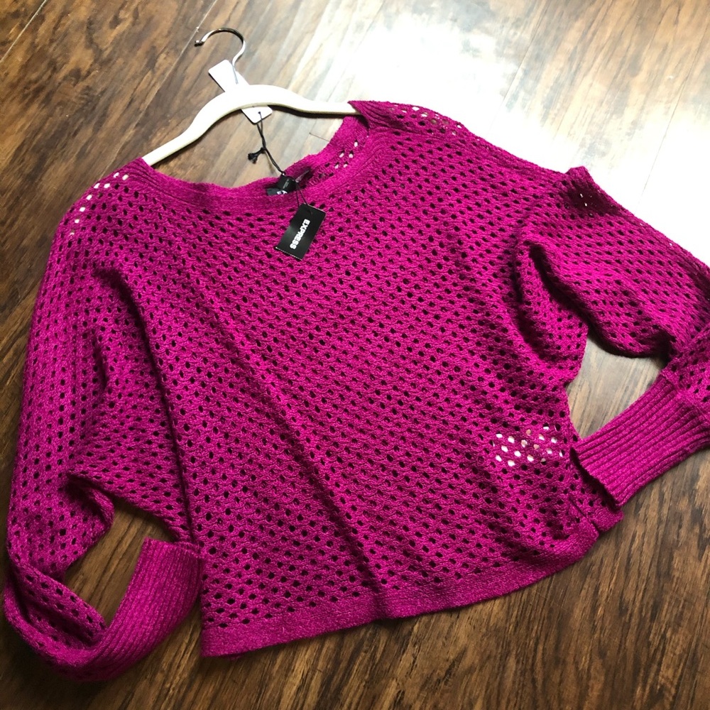 Express knit sweater top